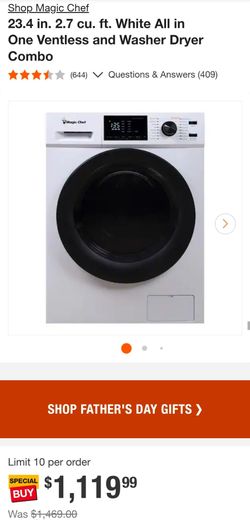 Magic Chef Washer/Dryer Combo