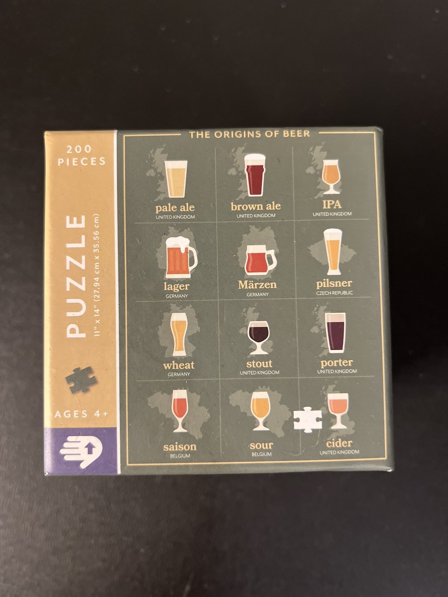 The Origins of Beer - 200 Piece Jigsaw Puzzle - 11" X 14" - Design Group - New