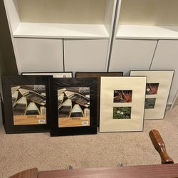 Lot of (6) Assorted Modern Black Frames 16x20