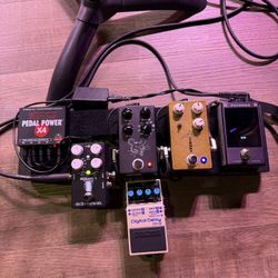Electric Guitar Effects Pedalboard Setup