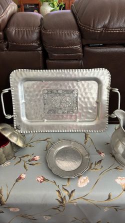 Antique Aluminum Tray