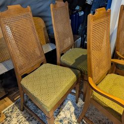 70s Cane Back chairs Set Of 4 