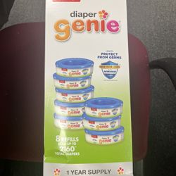 BRAND NEW - 8 Pack Diaper Genie Diaper Pail Round Refills - Unscented/Blue