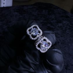 Double Halo Moissanite Statement Ring – 925 Silver Finish