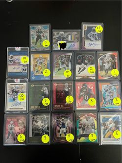 Football Cards Including Autos and Serially Numbered