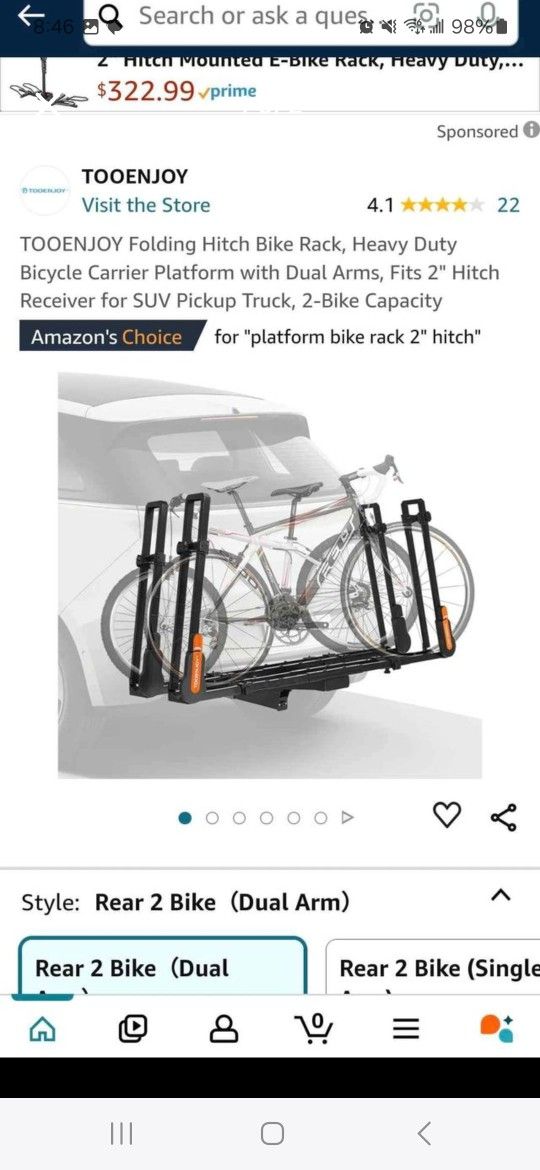 Folding Hitch Bike Rack