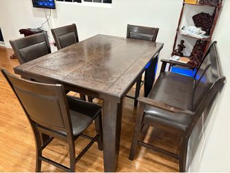 Dinning table with chairs and bench