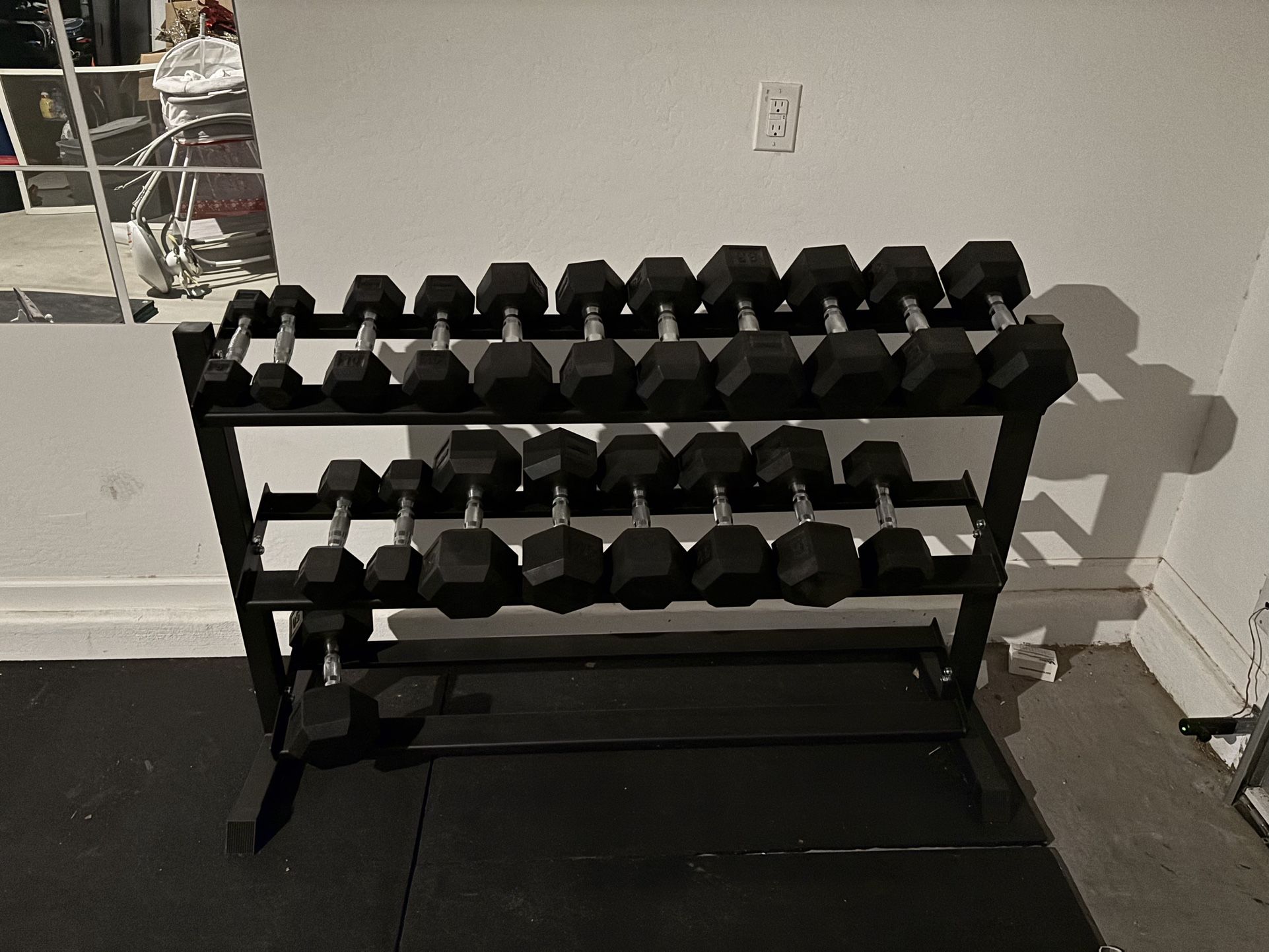 Weights 5-50# Dumbbells And Storage Rack