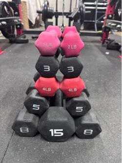 Coated dumbbell set
