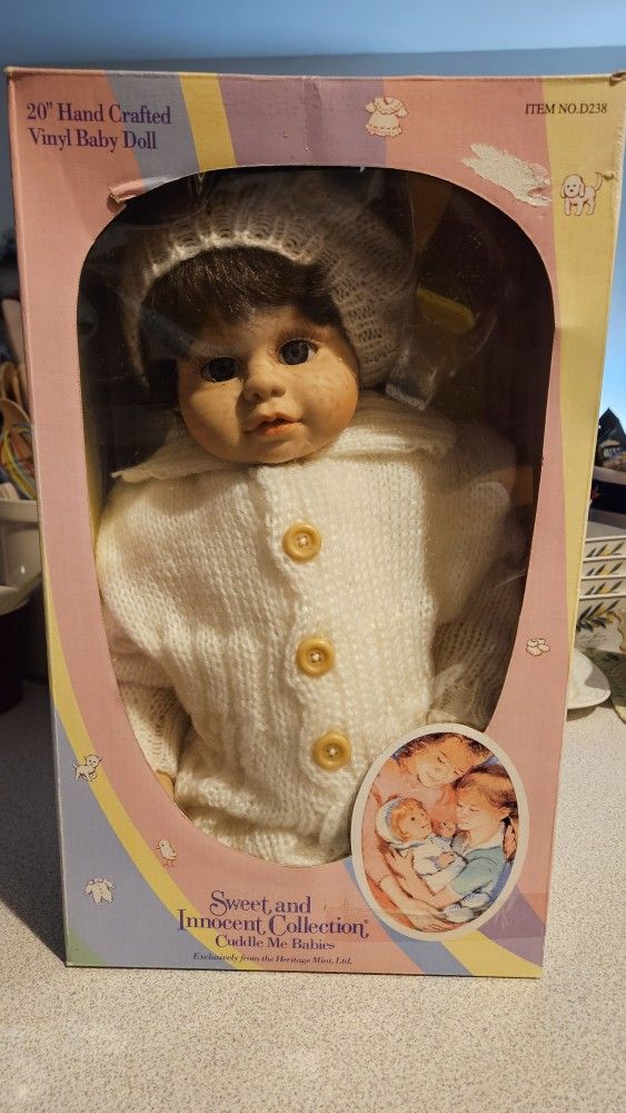 Heritage Mint Sweet and Innocent Collection 20" Cuddle Me Babies 2001 Doll Hand Crafted Outfit New In Box