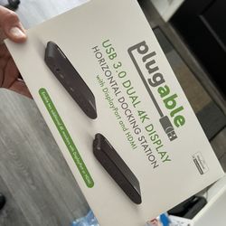 Plugable USB 3.0 Dual 4K Display Horizontal Docking Station