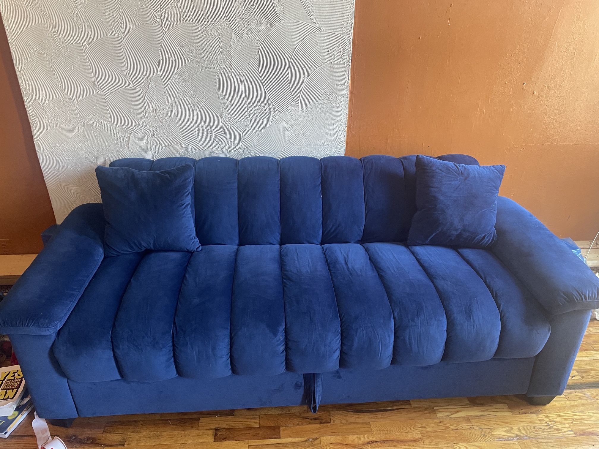 Blue Pull Out Couch / Full Size Bed
