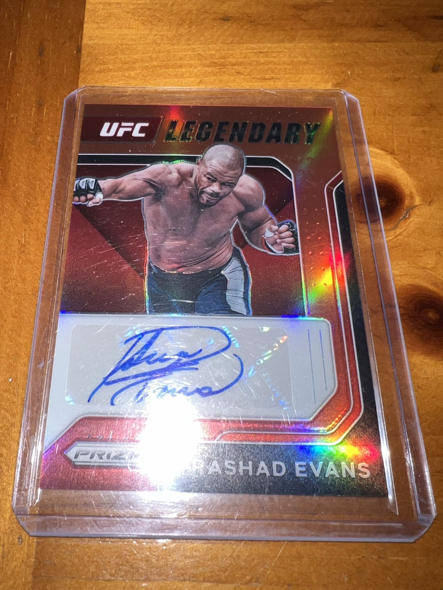 Rashad Evans UFC Panini Prizm Legendary Red Autograph Trading Card, # 51/99
