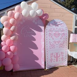 Cielito Lindo Pink Fabric Backdrop Set
