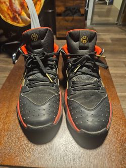 Adidas Harden Stepback Mens Basketball Shoes Black Gold Red EH1943 Size 8