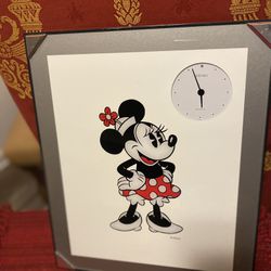Older Disney Seiko Quartz Minnie Mouse Wall Clock ~ Brand New Battery