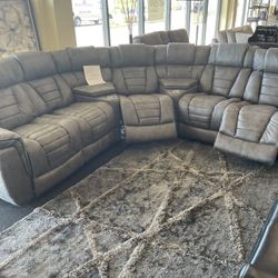 Power Reclining Sectional On Sale
