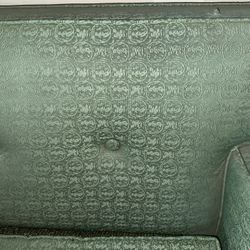 Vintage Green Vinyl Retro Small Couch See Description For Dimensions 