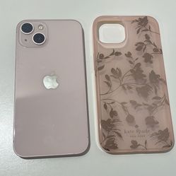 At&t Cricket Wireless Apple iPhone 13 Pink w/ Kate Spade Case ✅ We Take Trades 4 Used / Broken Devices✅ Message Today🙏🏽🤙🏽