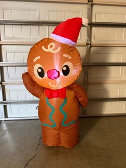 Christmas Airblown Inflatable Gingerbread Boy 4ft (New)