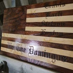 walnut/maple mini Flags