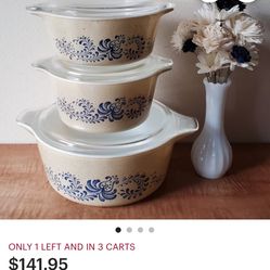 Vintage Pyrex Homestead Casserole Dishes & Lids (UTC Area)