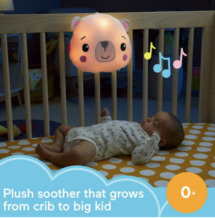 $20 Fisher-Price Lights & Lullabies Polar Bear Soother Crib-Attach Baby Sound Machine with Music
