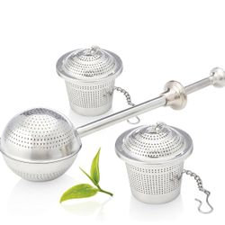 Tea Infuser Set of 3 Pack of Ultra Fine Loose Leaf Tea Strainer New In Box 