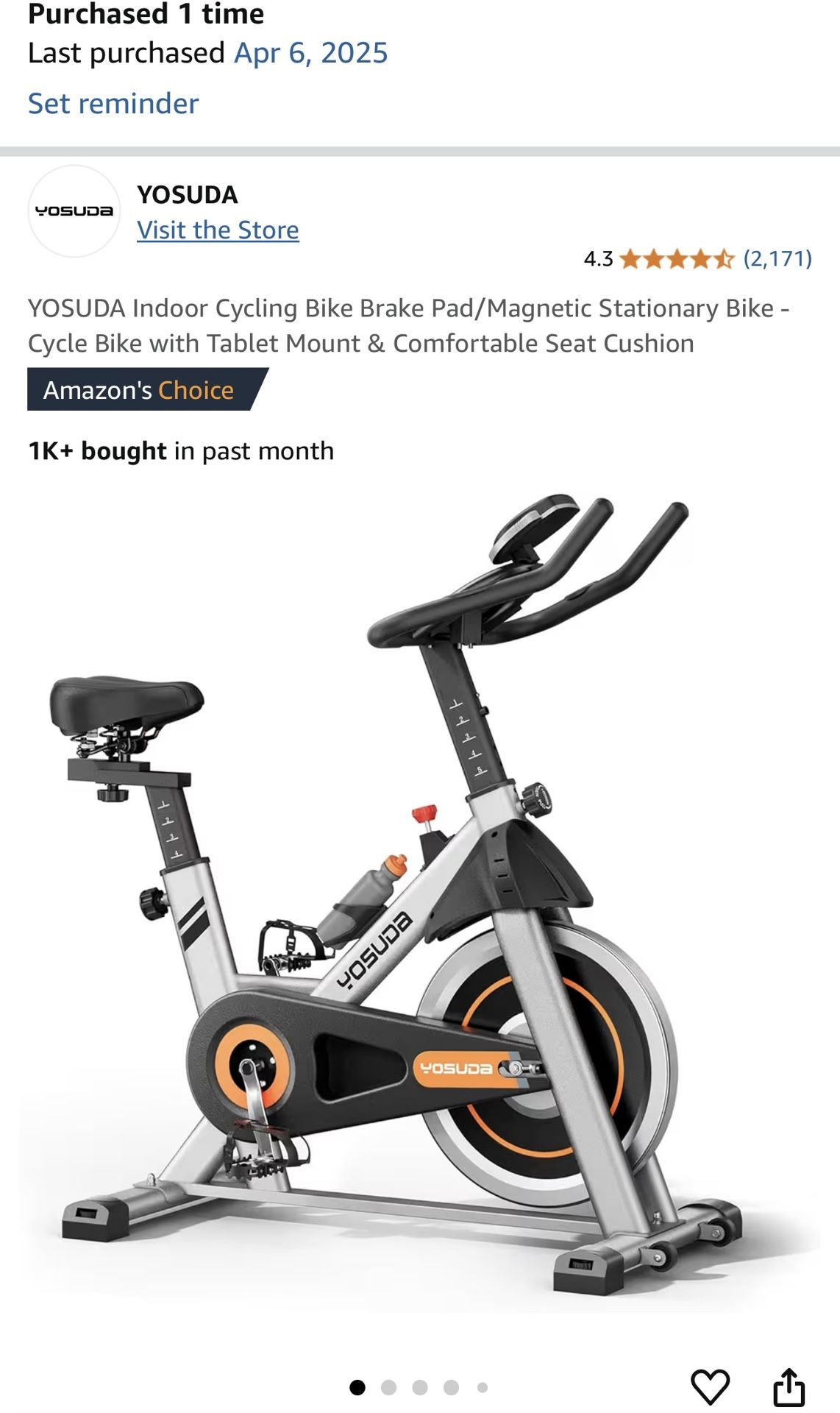 YOSUDA - Stationary Bike - BASICALLY NEW!!