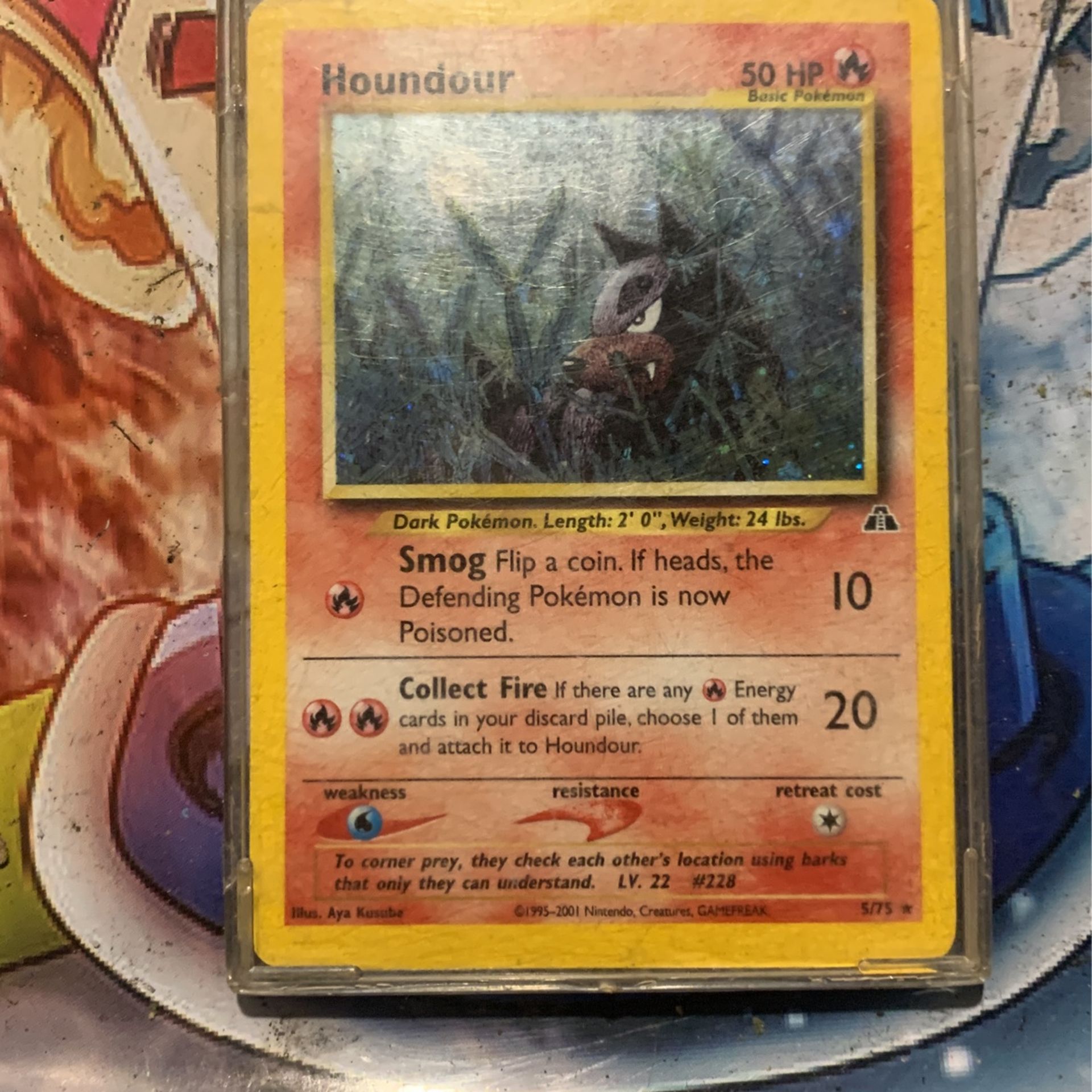 1(contact info removed) Houndour Holographic Pokémon Card