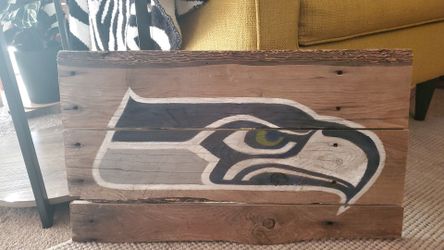 Custom Hand painted Seahawks sign