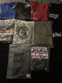 Amiri Tees, hellstar tees, awful lotta tees, Godspeed,  hugo boss tee, essentials tee,