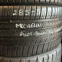 Two Tires (2) 285-35-20 Michelin Pilot Sport All Season 4