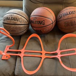 Ballback Pro Basketball Rebound Assist and 3 Basketballs