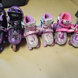Kids Rollerskates and Inline Skates (adjustable for sizes 12-2) - $5 Each