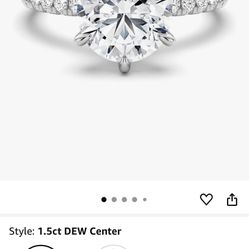 1.5 Ct Moissanite Engagement Ring