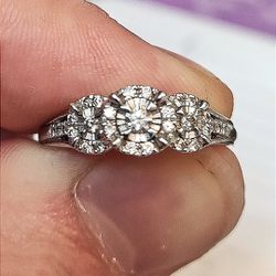1/4 cttw - 10 kwg  diamond bridal
ring  |  zales  [ size 7]