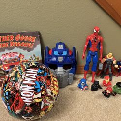 Boy Toy Set - Marvel Action Figures, Soccer Ball, Transformer Mask