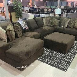 Large Scale Wide and Deep seating Sectional Couch ⭐ No Needed Credit Check 💛 $39 Down Payment with Financing