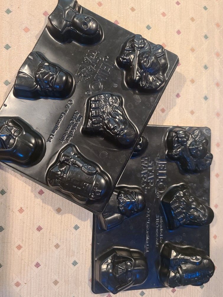 Vintage Star Wars Jello Mold Jigglers Yoda Chewbacca R2D2 C3P0 Darth Vader