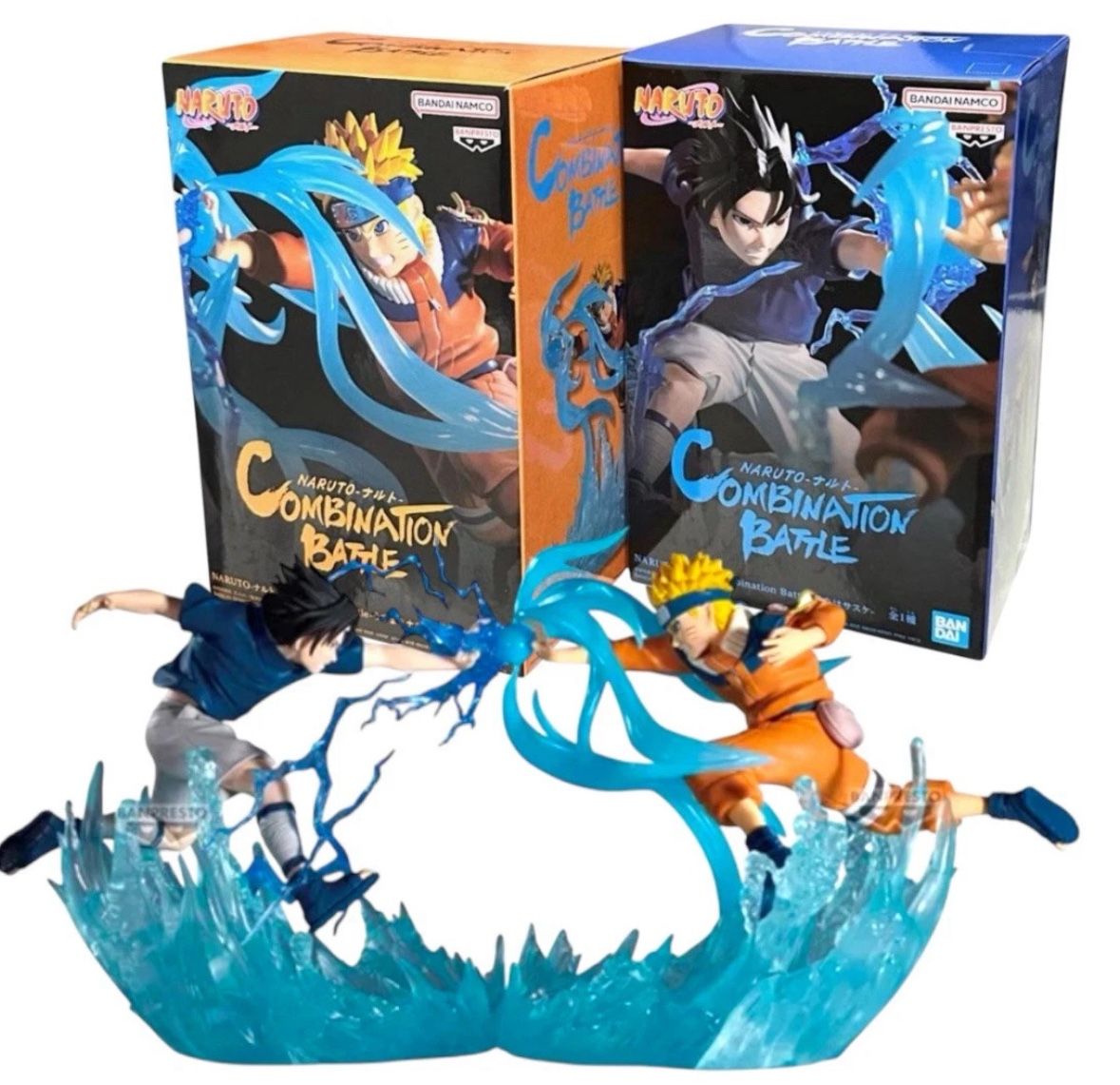 Bandai Naruto Combination Battle Figure - Naruto Uzumaki Vs Sasuke Uchiha Set