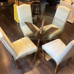 Glass Table And Chairs