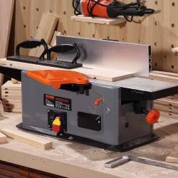 881#  Spiral Benchtop Jointer, 6 in, 1.5HP 10000 RPM Bench Top Wood Jointer, with 14-Blade Spiral Cutterhead 0-1/8'' Adjustable Depth 6.1x27.6'' Table