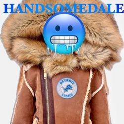 Kids Size 8 Cozy Shearling and Fur Detroit Lions Jacket