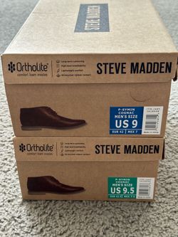 STEVE MADDEN COGNAC LEATHER SHOES $50 for both or $30 each