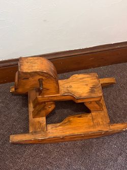 Vintage Wooden Rocking Horse Toy