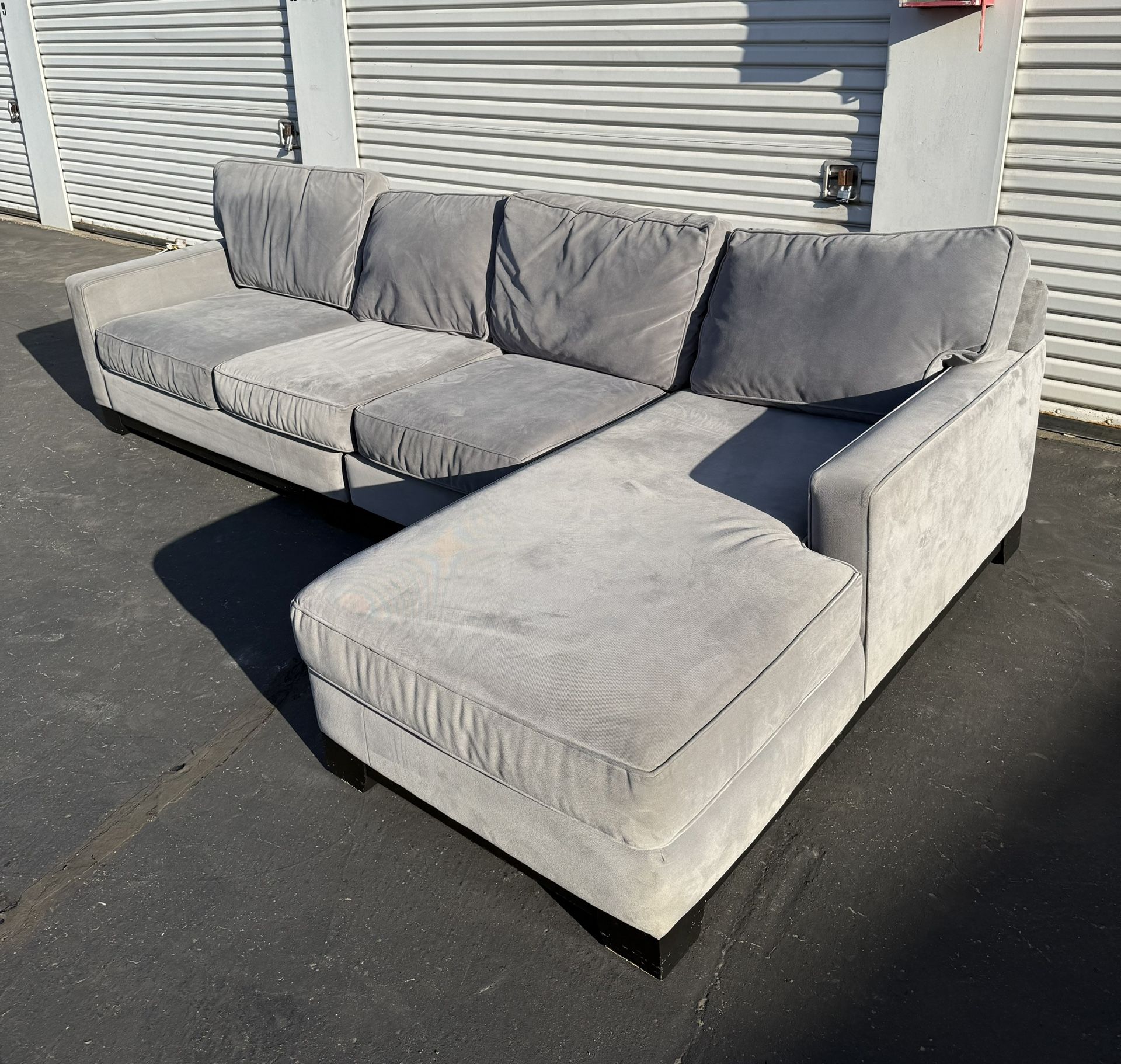 Gray/Blue Sectional Couch