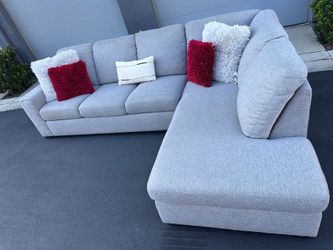 Grey sectional couch