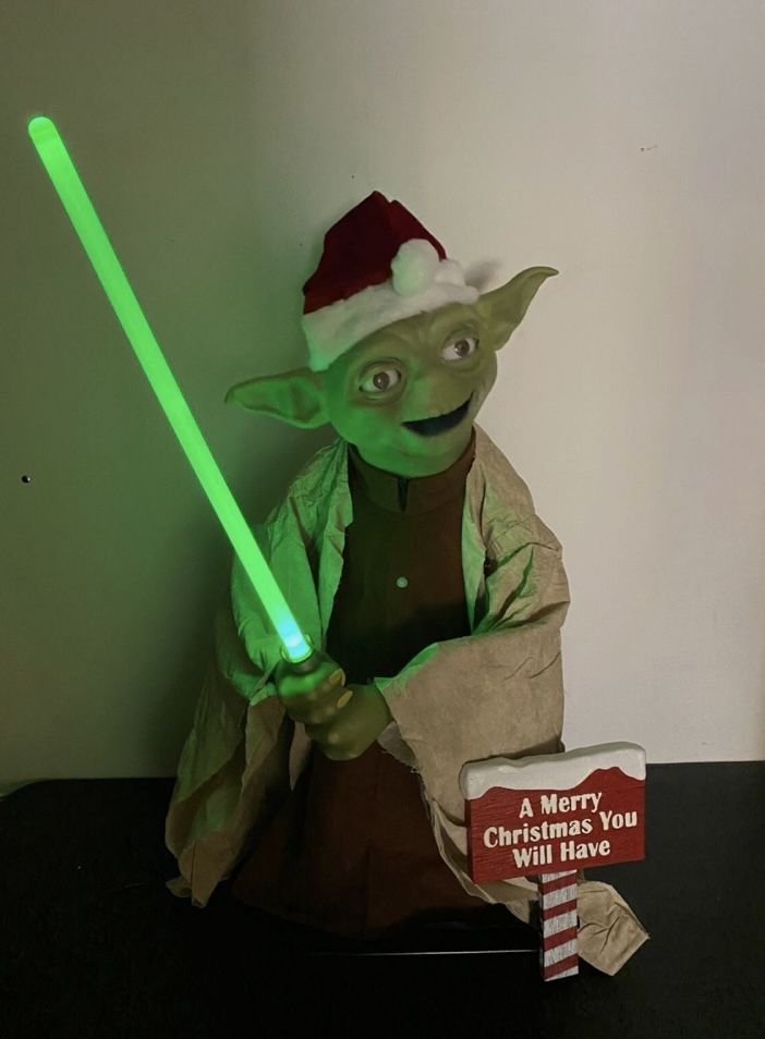 Star Wars 2023 3.5 Ft. Animated LED Seasonal Yoda Christmas Halloween Decor