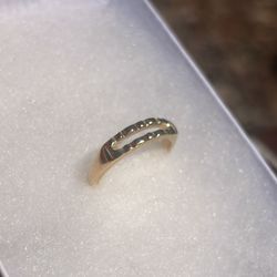 14K SOLID YELLOW GOLD (TEETH GRILLS) PINKY RING